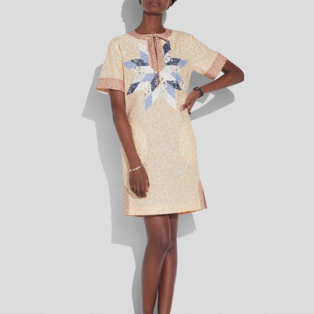 NWT Coach x Keith Haring Quilt Patchwork Sequins Dress